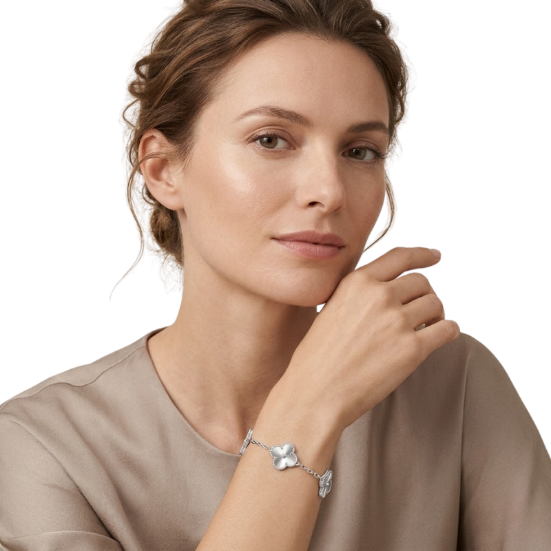 Bracelet Trèfle Triple Femme – Acier Inoxydable Plaqué Or