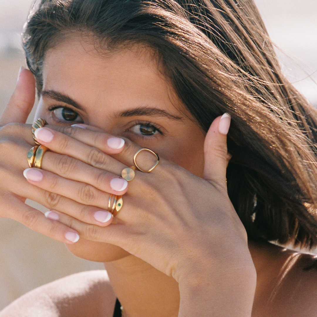 Bague Ovale Ouverte Femme Acier Inoxydable