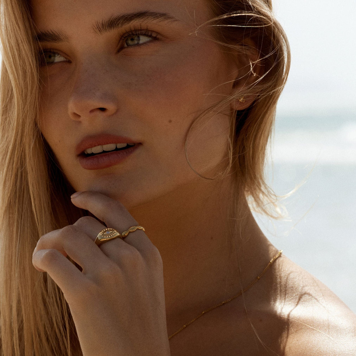 Bague Anneau Festonné Motif Navette Femme Acier Inoxydable