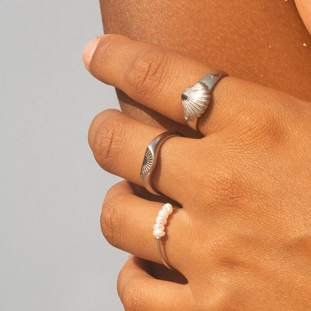 Bague Gravure Soleil Levant Femme Acier Inoxydable