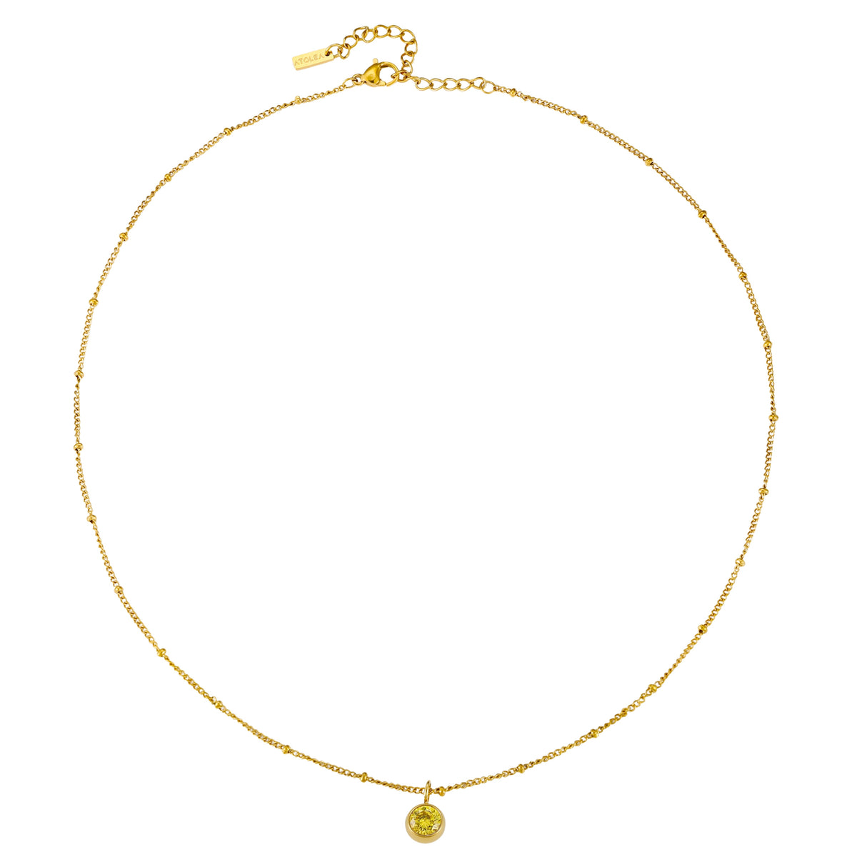 Collier Pierre de Naissance Femme Acier Inoxydable