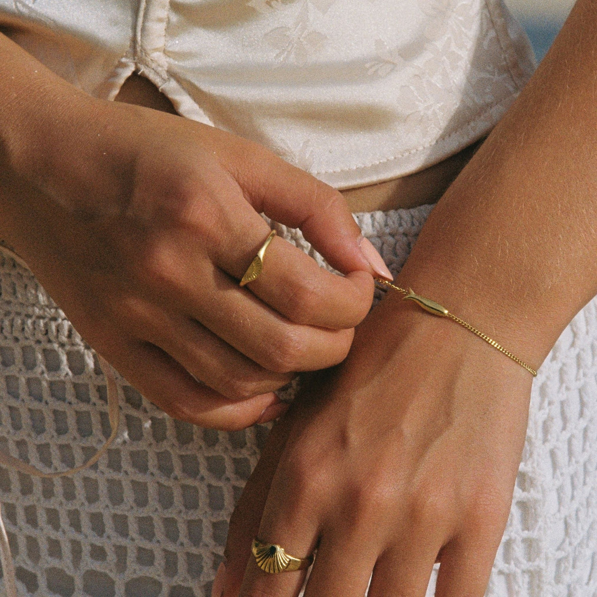 Bracelet Chaîne Fine Poisson Femme Acier Inoxydable