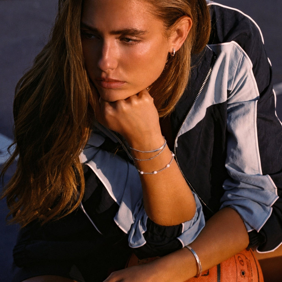 Bracelet Chaîne Perles d'Eau Douce Femme Acier Inoxydable