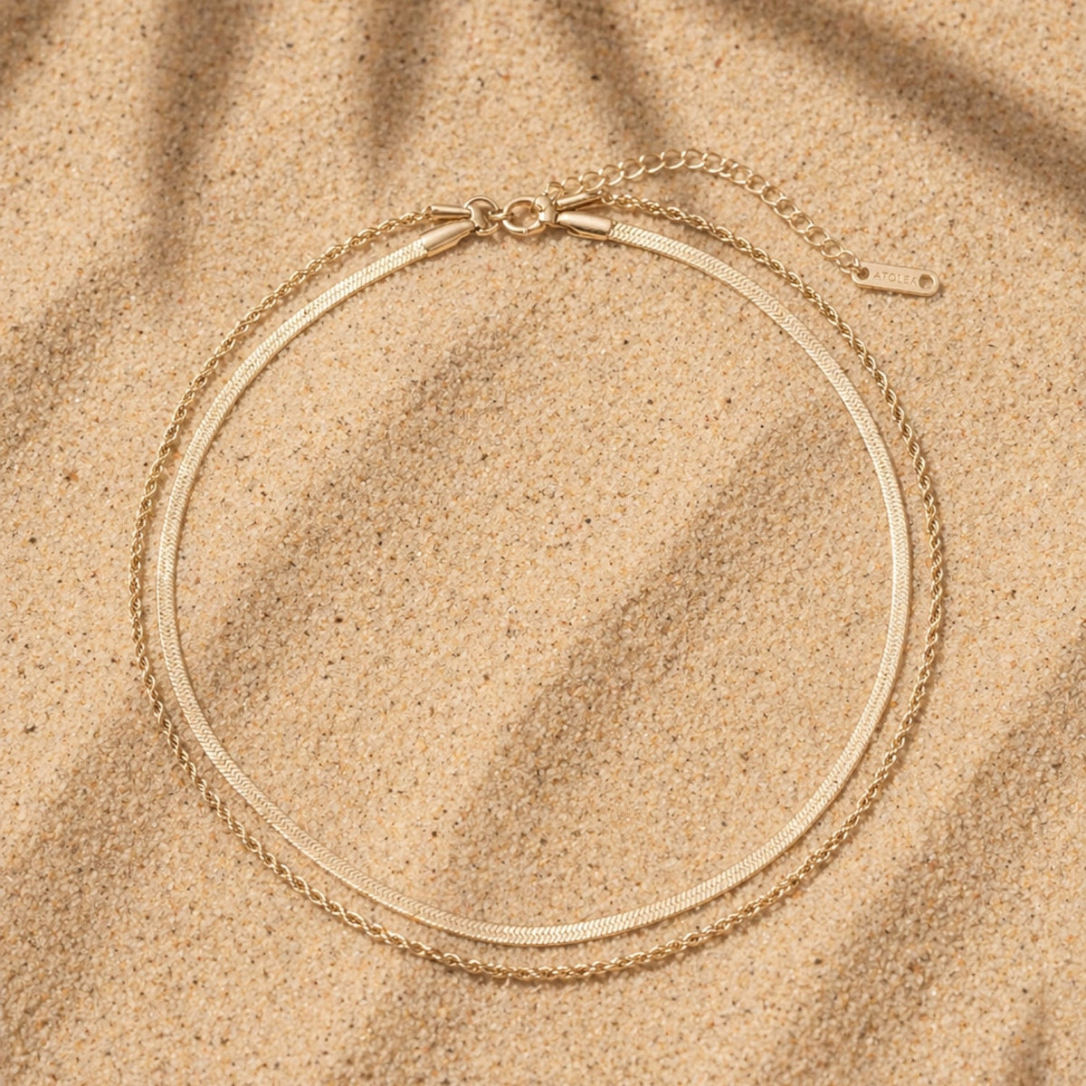 Bracelet Double Chaîne Femme Acier Inoxydable