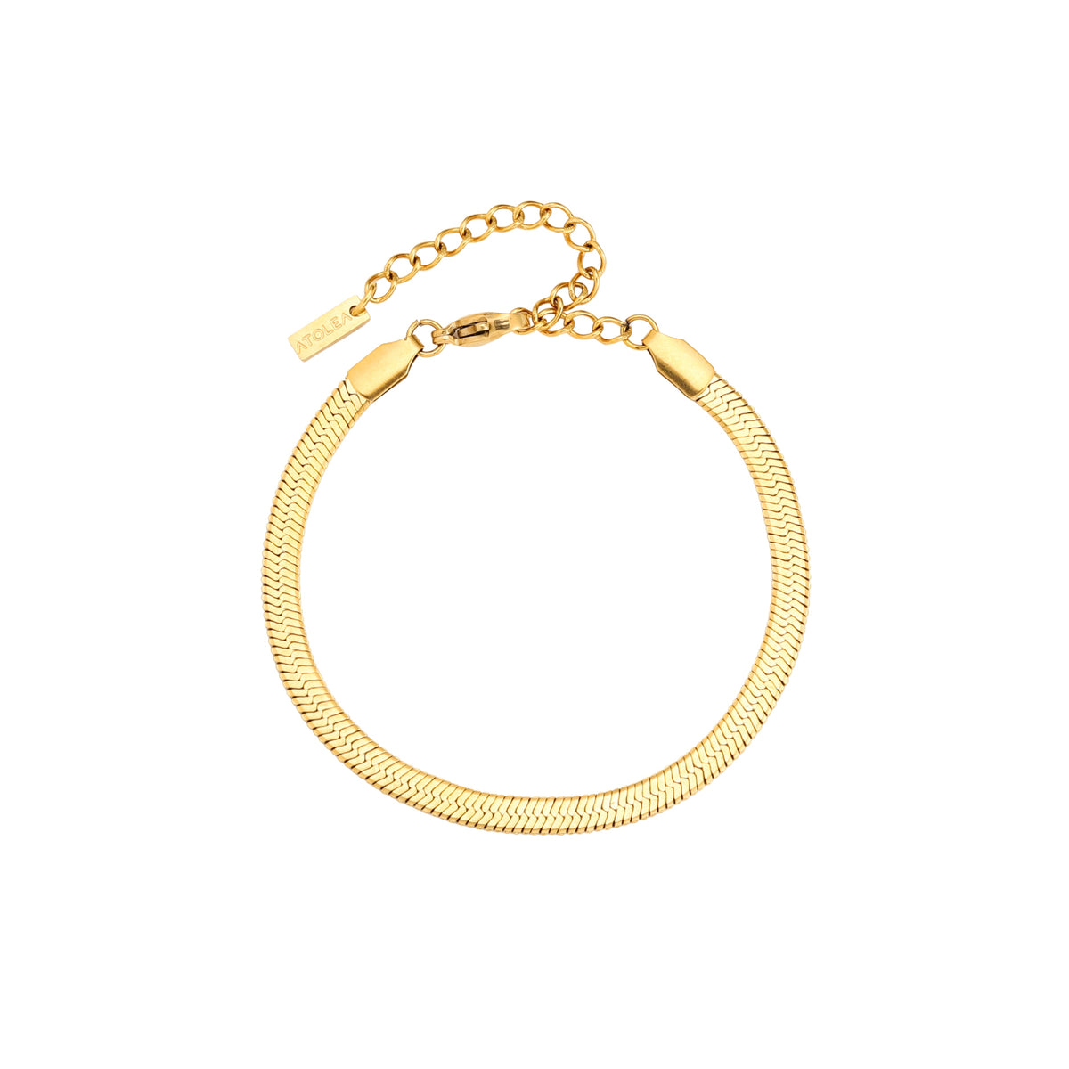 Bracelet Maille Plate Femme Acier Inoxydable