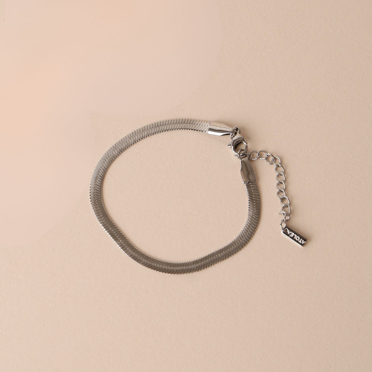 Bracelet Maille Plate Femme Acier Inoxydable