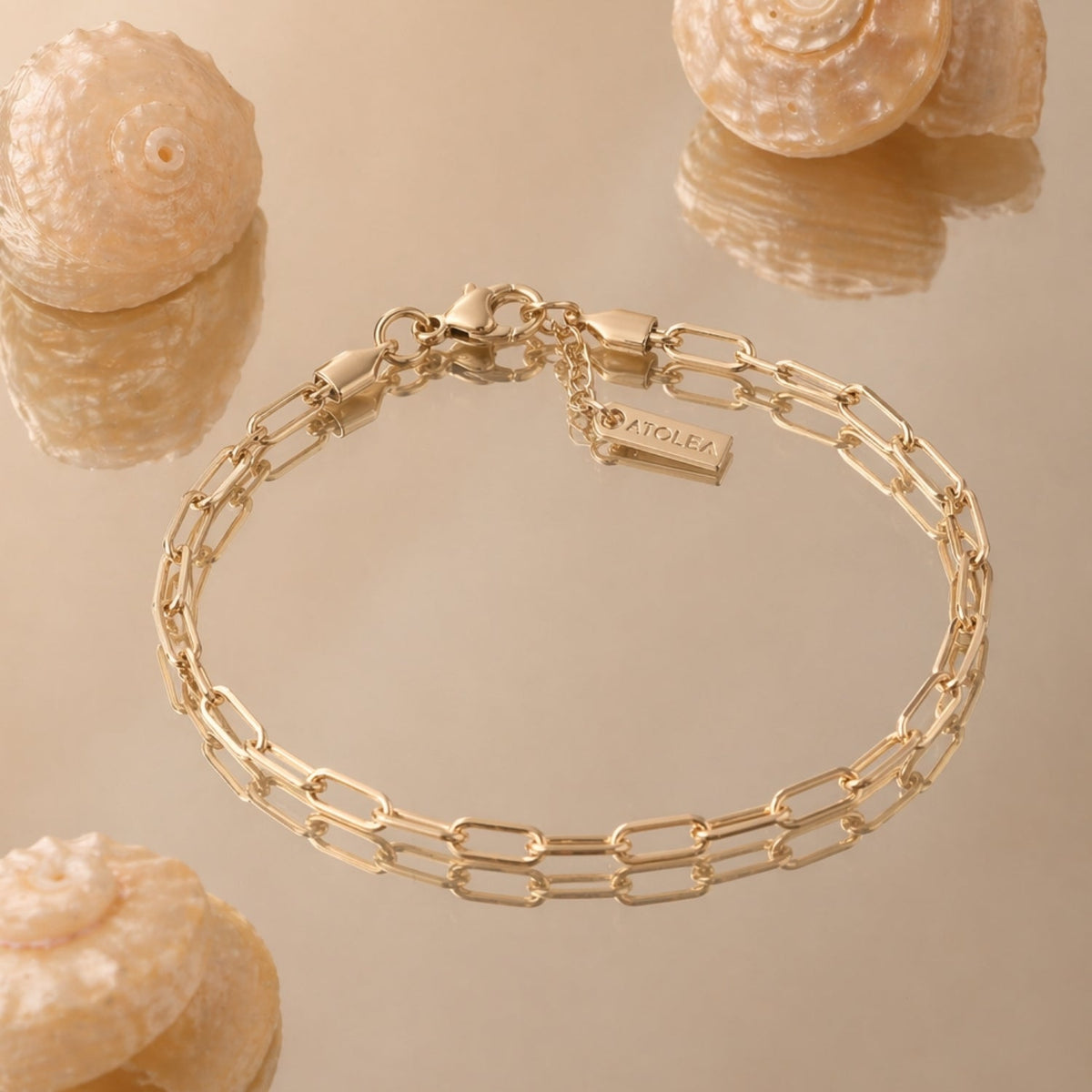 Bracelet Maille Trombone Femme Acier Inoxydable
