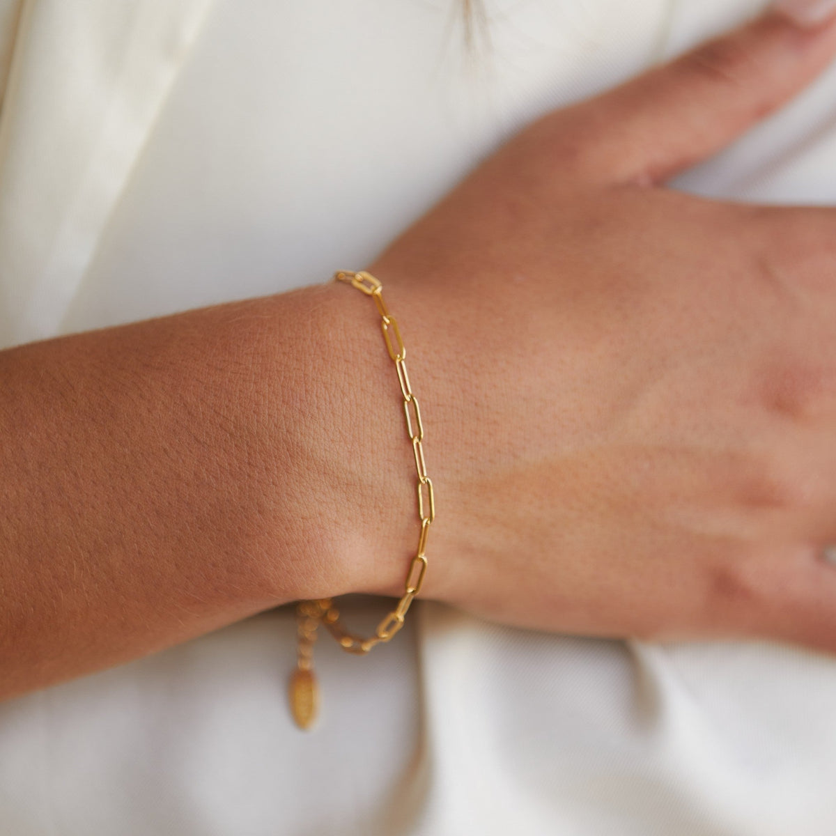 Bracelet Maille Trombone Femme Acier Inoxydable