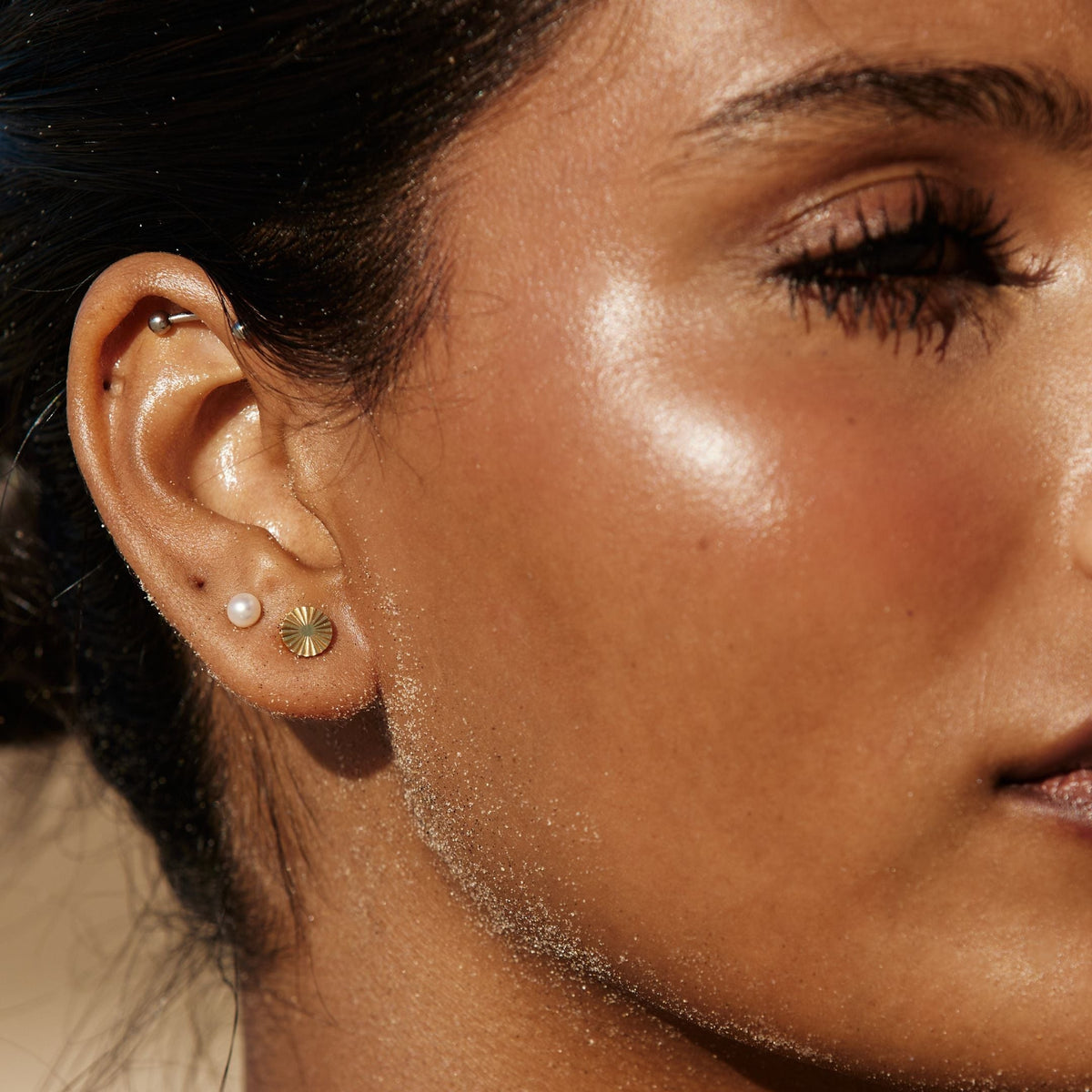 Clous d'Oreilles Perle d'Eau Douce 4 mm Femme Acier Inoxydable