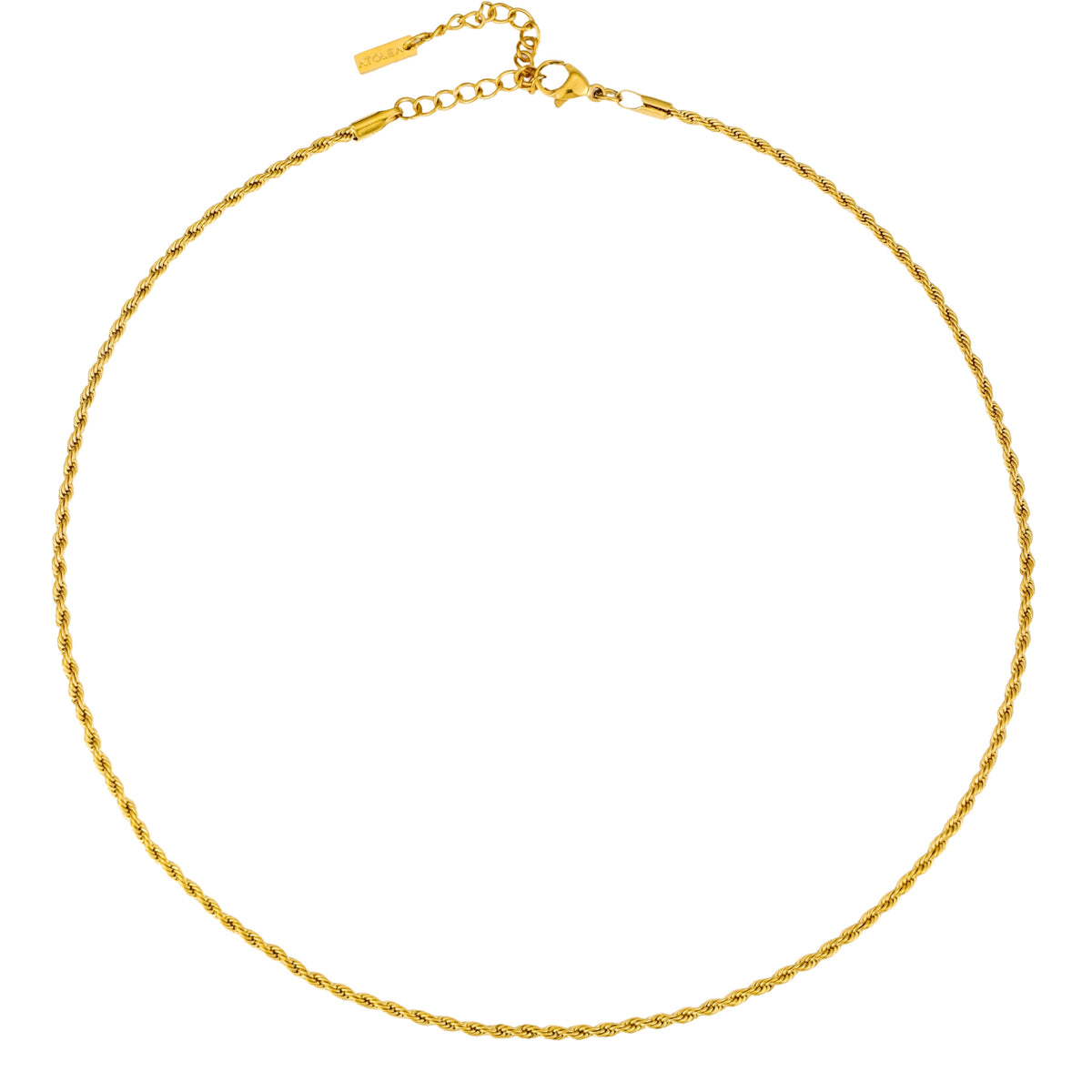 Collier Maille Corde Femme Acier Inoxydable