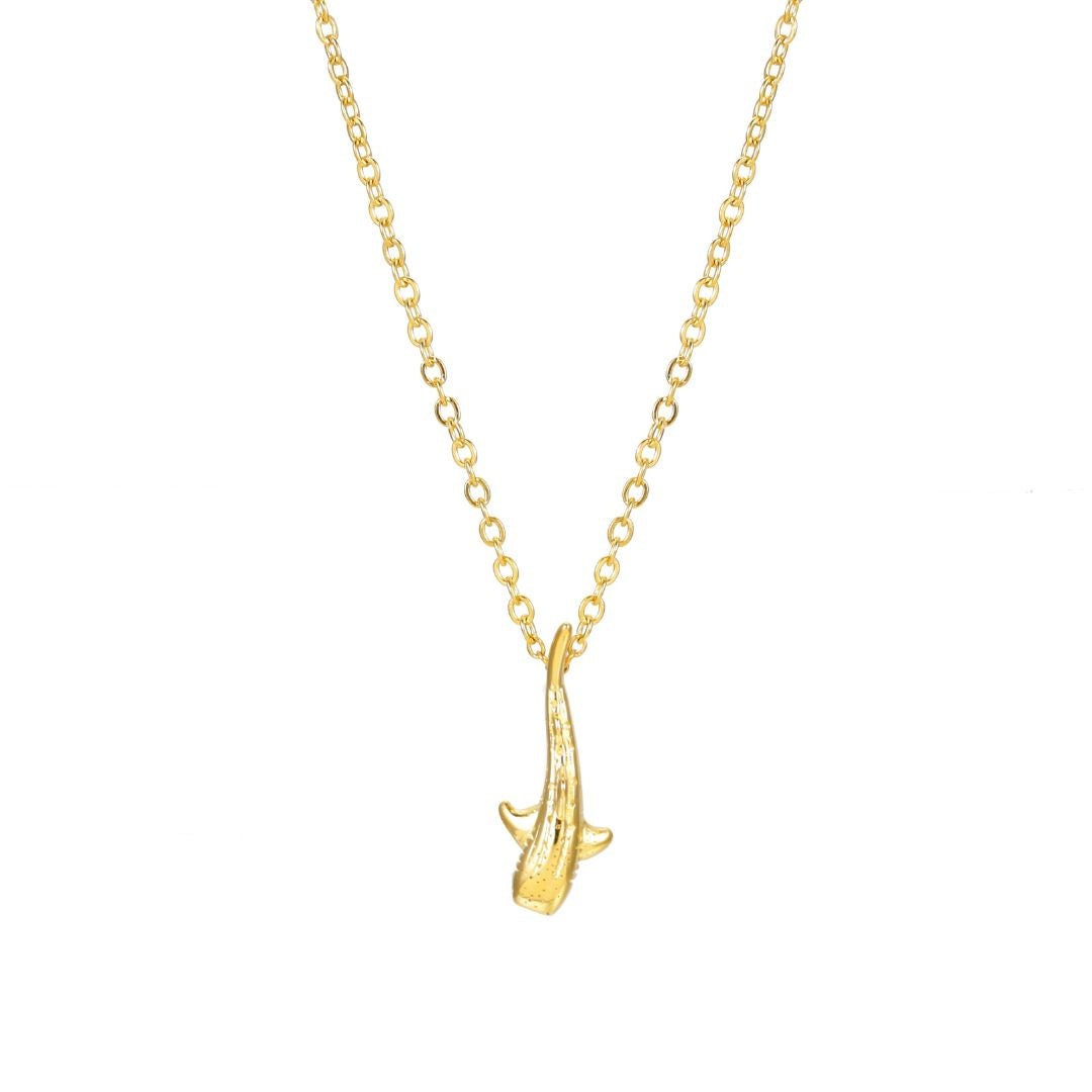 Collier Pendentif Requin-Baleine Femme Acier Inoxydable