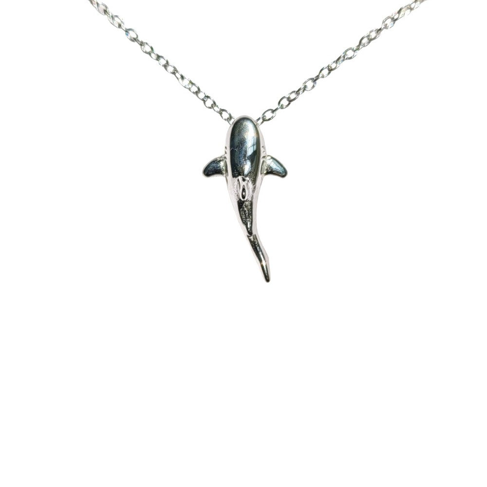 Collier Pendentif Requin Chaîne Fine Femme Acier Inoxydable