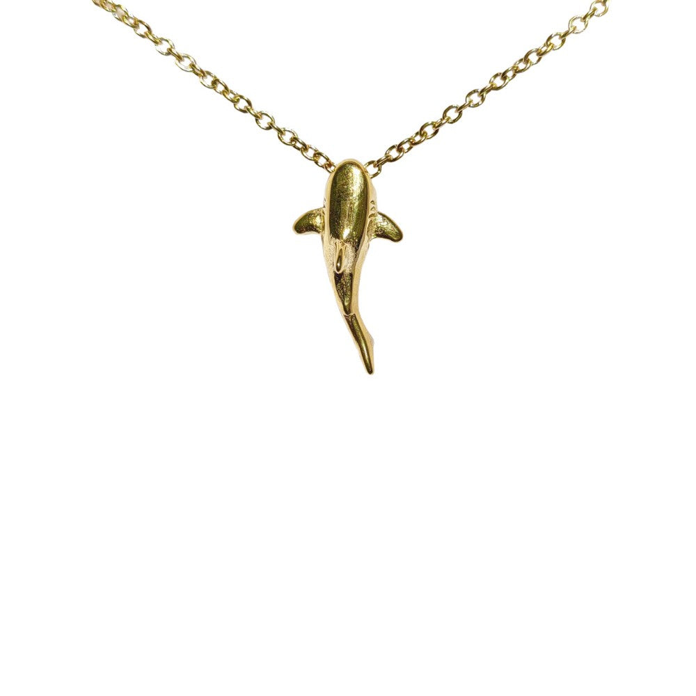 Collier Pendentif Requin Chaîne Fine Femme Acier Inoxydable