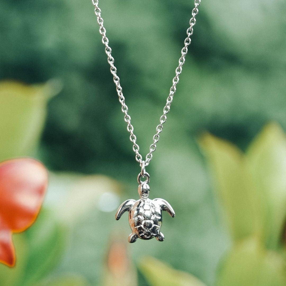 Collier Pendentif Tortue de Mer Femme Acier Inoxydable