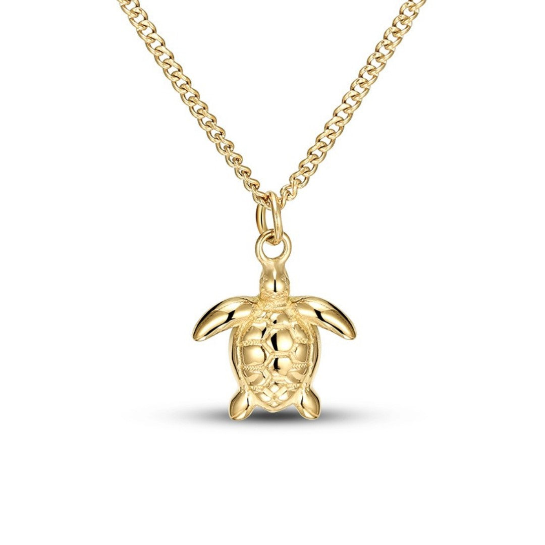 Collier Pendentif Tortue de Mer Femme Acier Inoxydable