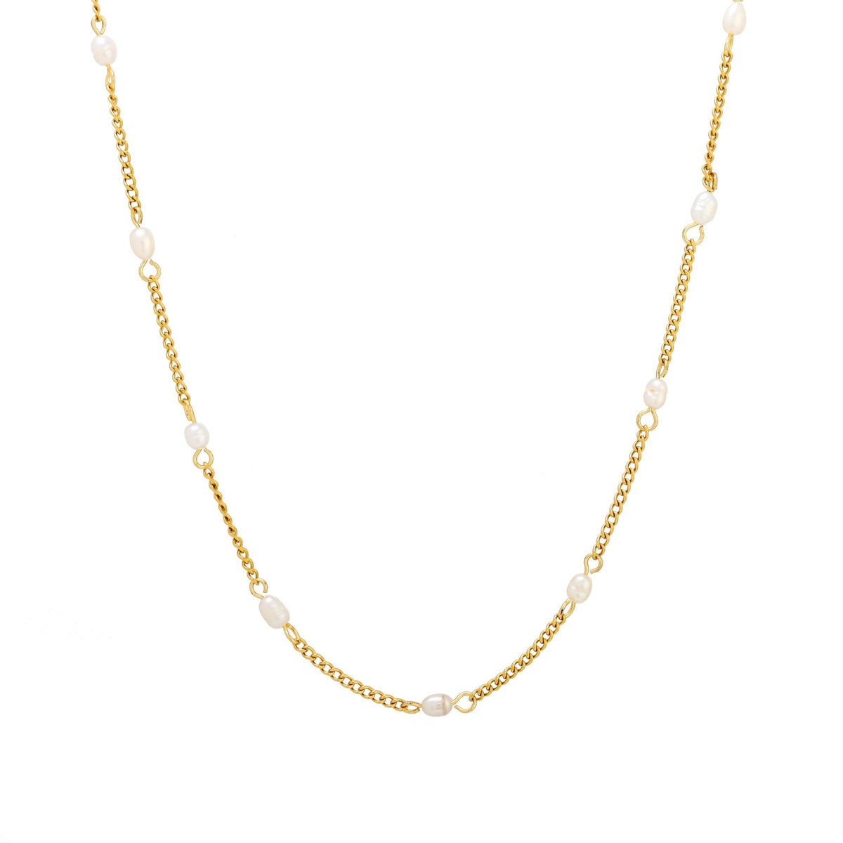 Collier Ras de Cou Chaîne Fine Perles Femme Acier Inoxydable