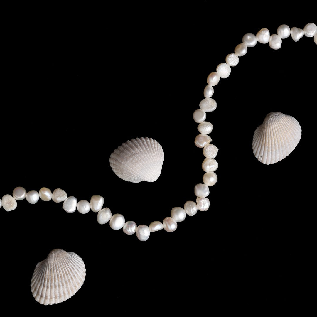 Collier Ras de Cou Perles Baroques Femme Acier Inoxydable
