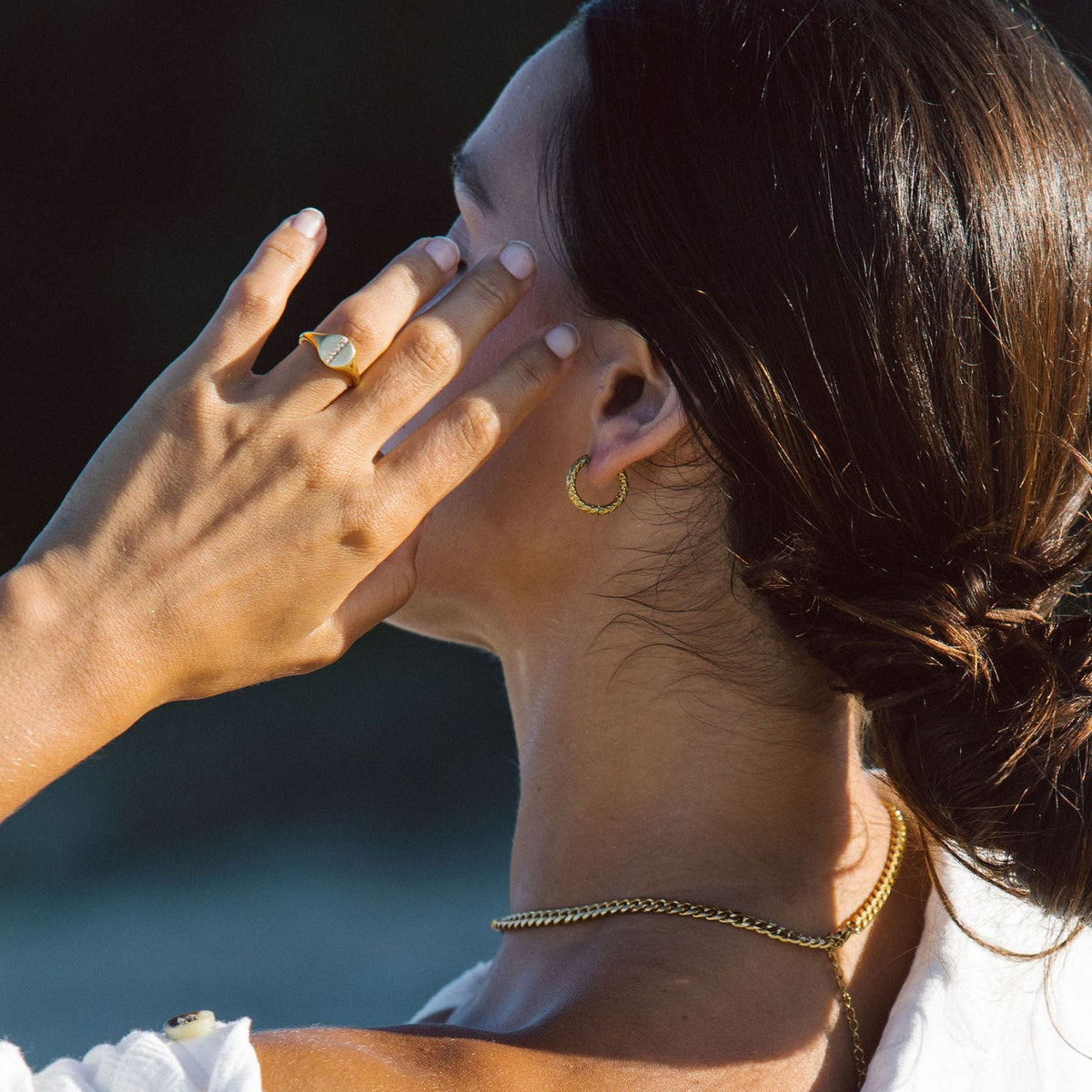 Créoles Martelées Femme Acier Inoxydable