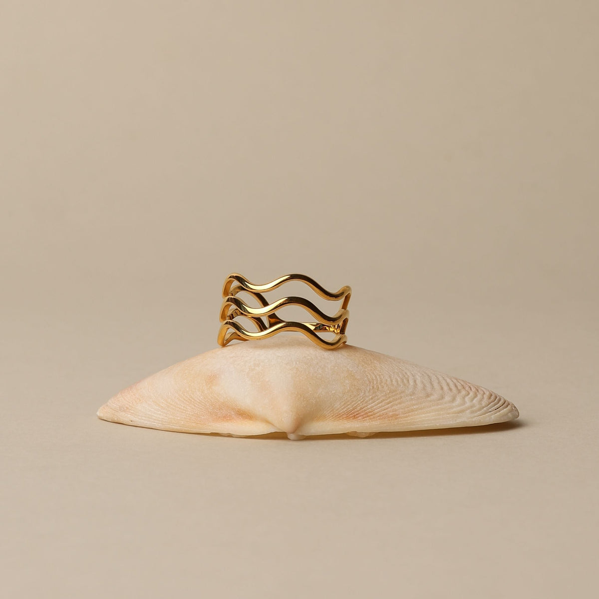Bague Vague Femme Acier Inoxydable