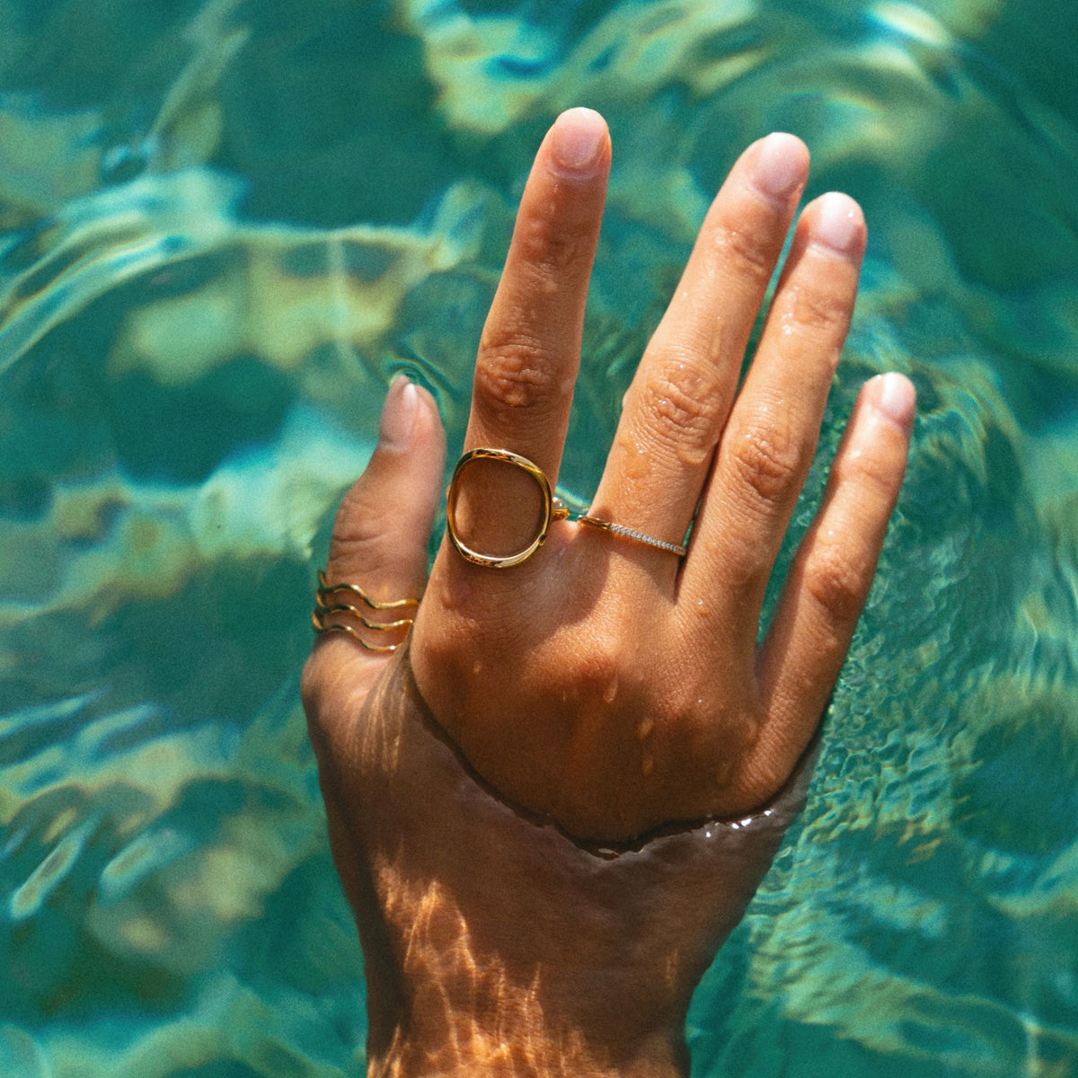 Bague Ovale Ouverte Femme Acier Inoxydable
