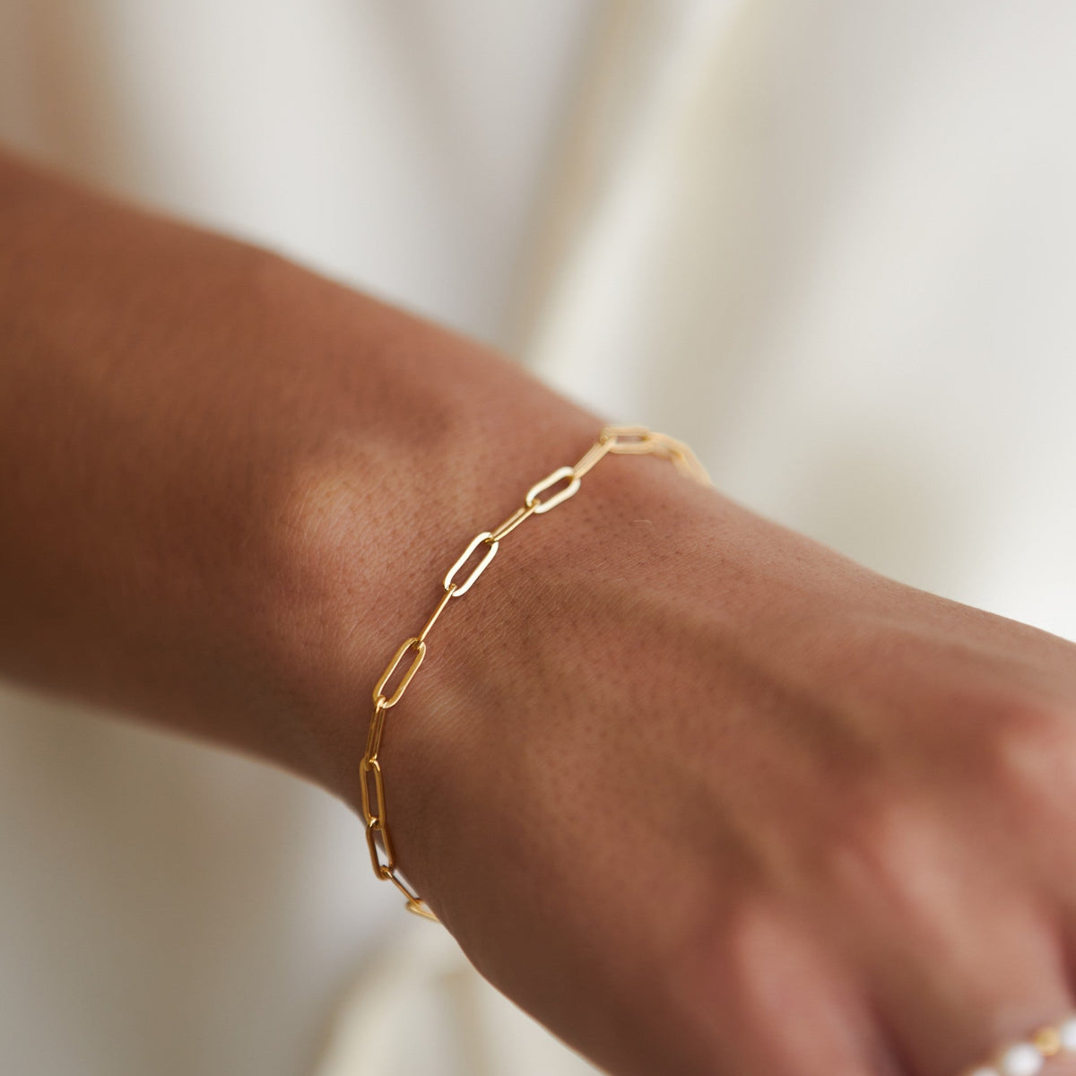 Bracelet Maille Trombone Femme Acier Inoxydable