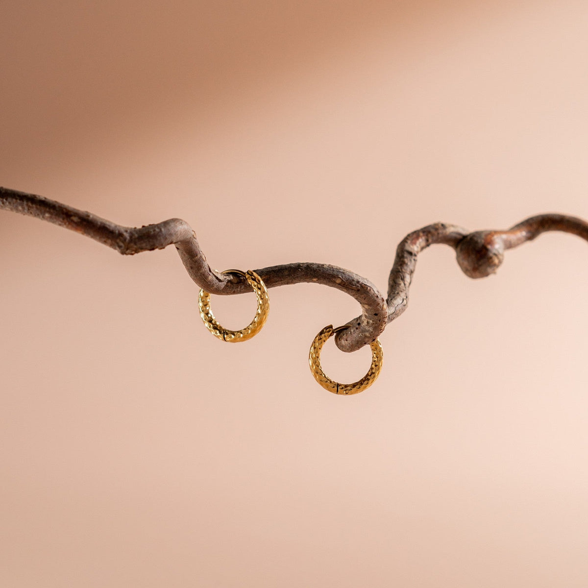 Créoles Martelées Femme Acier Inoxydable