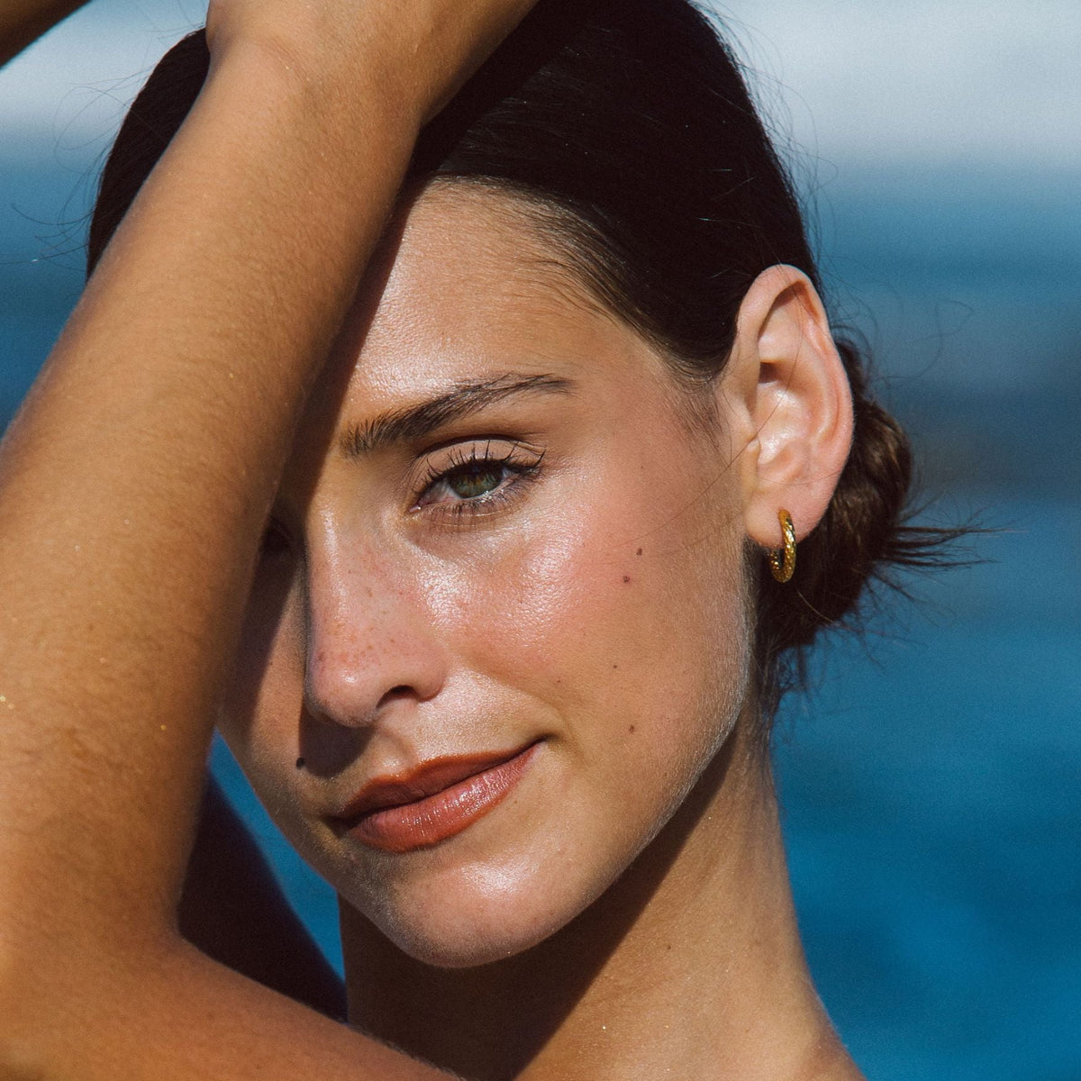 Créoles Martelées Femme Acier Inoxydable