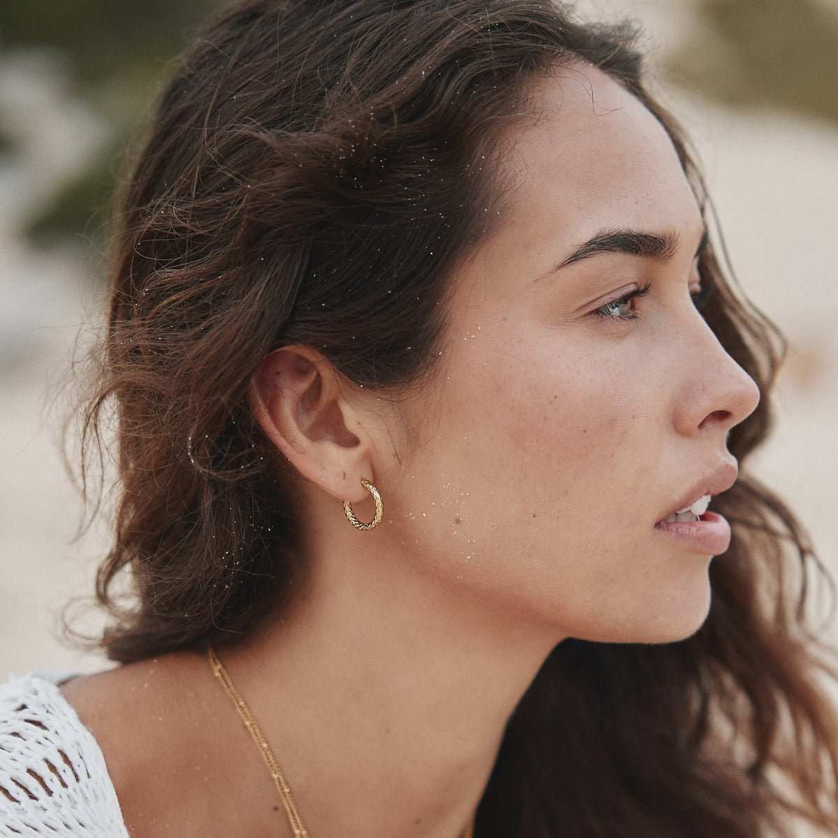 Créoles Martelées Femme Acier Inoxydable