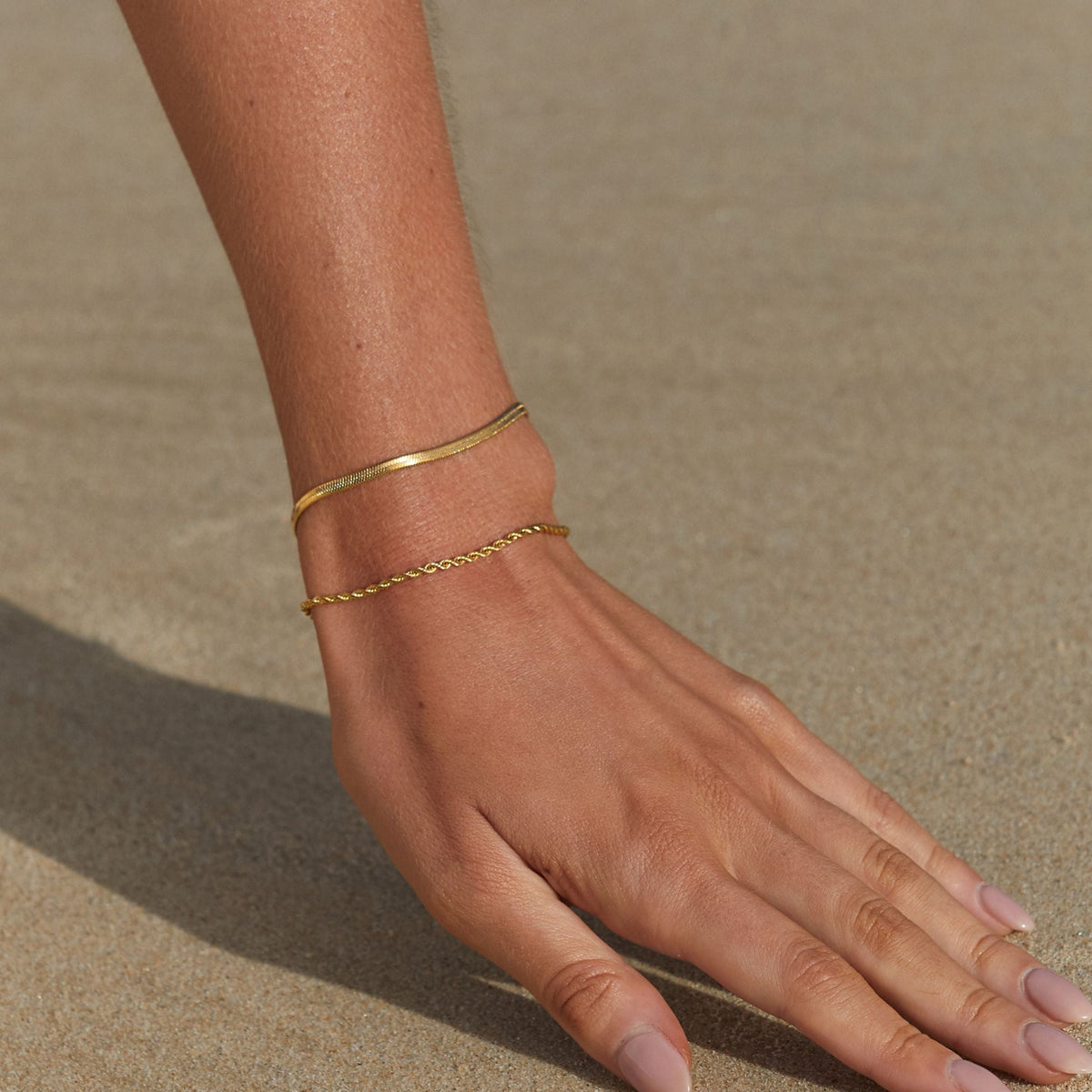 Bracelet Double Chaîne Femme Acier Inoxydable