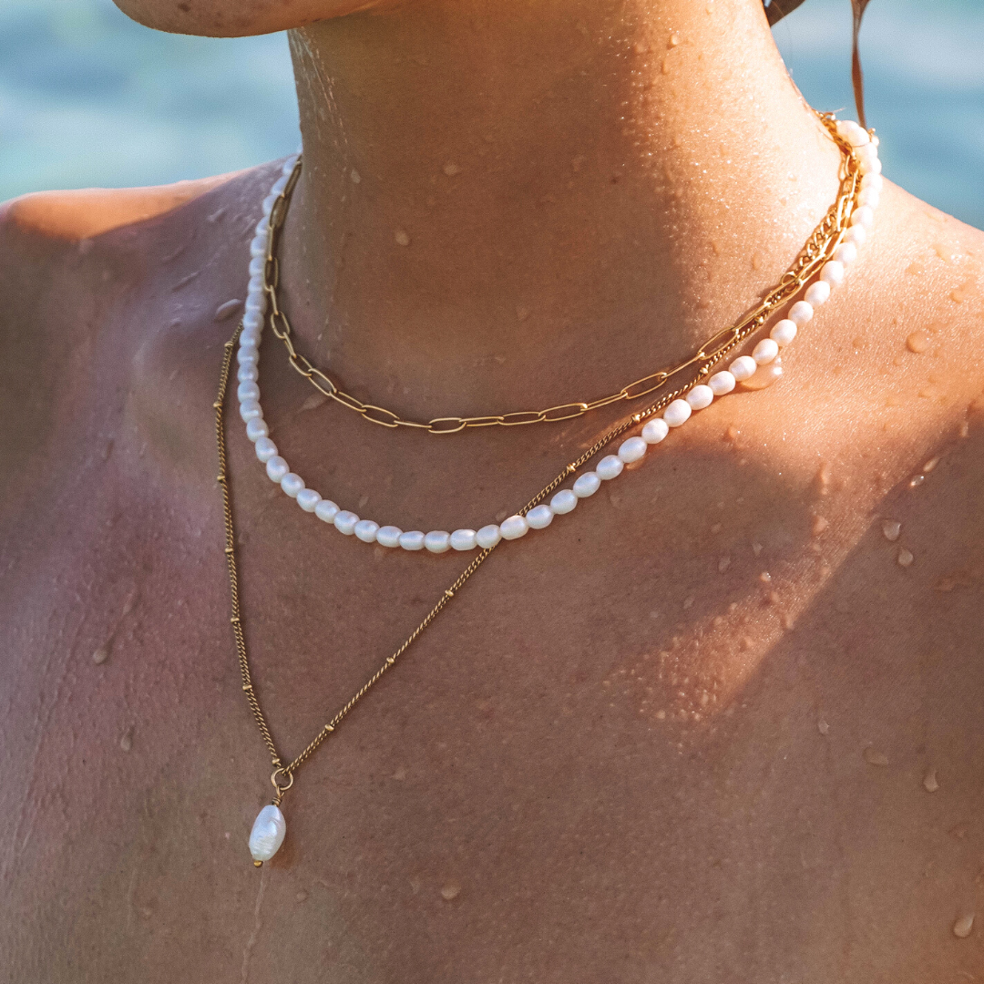 Collier Ras de Cou Maille Trombone Femme Acier Inoxydable