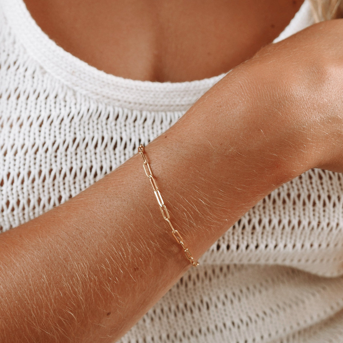 Bracelet Maille Trombone Femme Acier Inoxydable