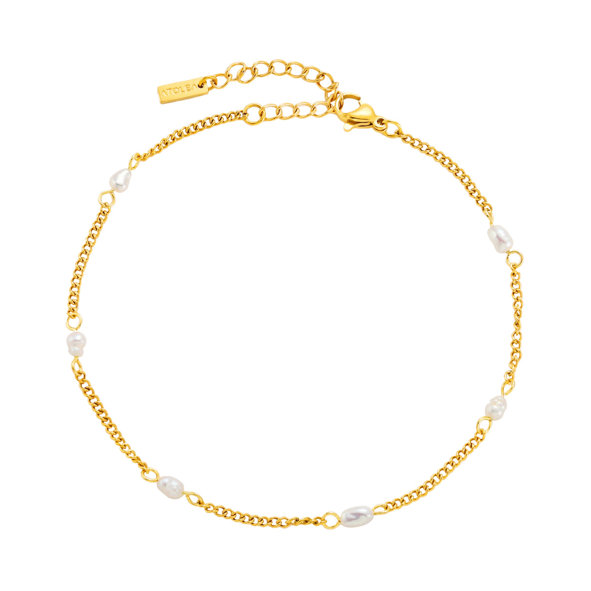 Bracelet de Cheville Perles Femme Acier Inoxydable