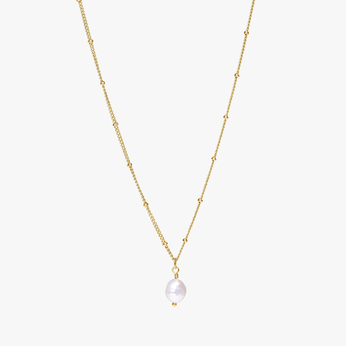 Collier Pendentif Perle Baroque Femme Acier Inoxydable