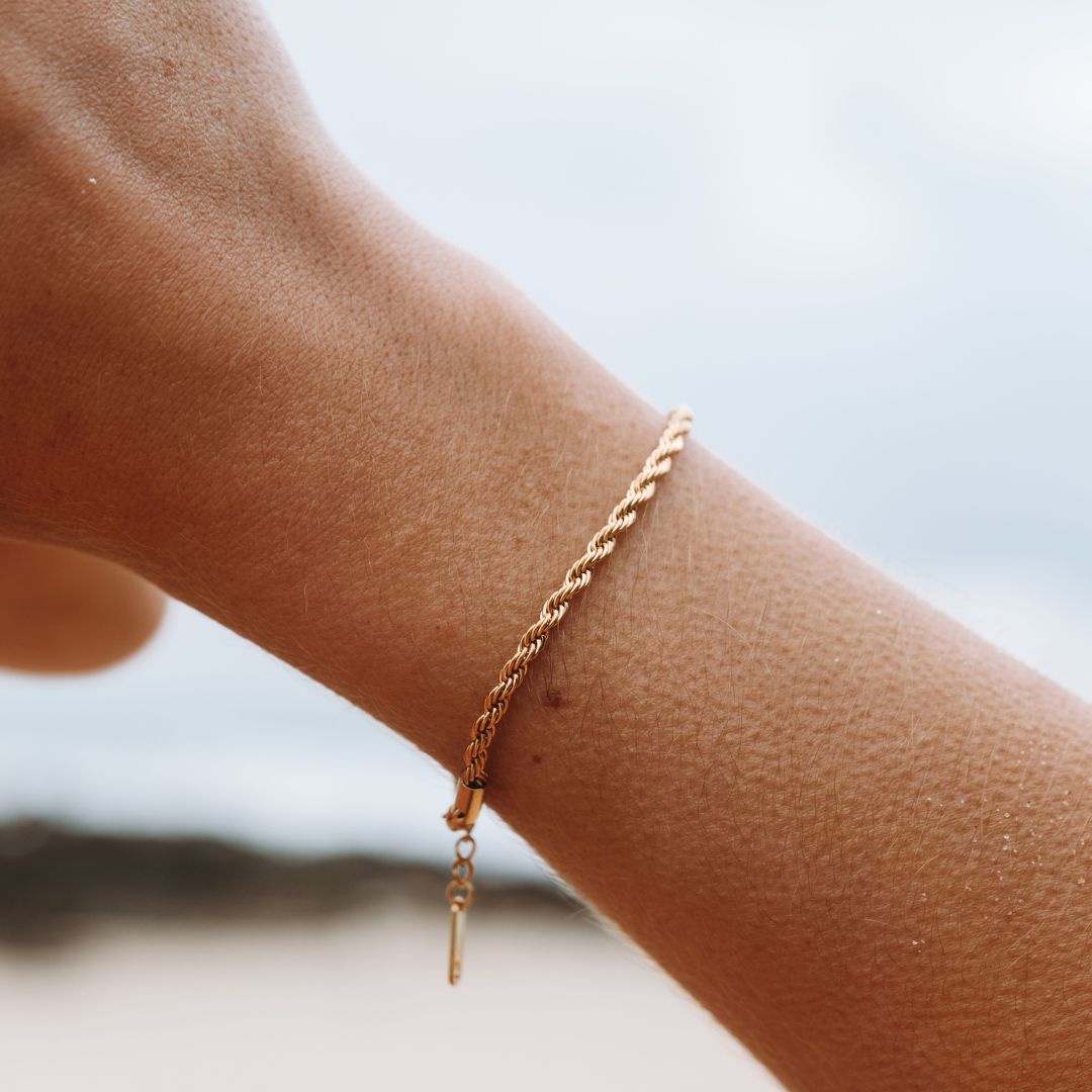 Bracelet Maille Corde Femme Acier Inoxydable