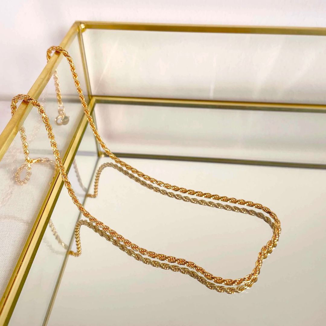 Collier Maille Corde Femme Acier Inoxydable