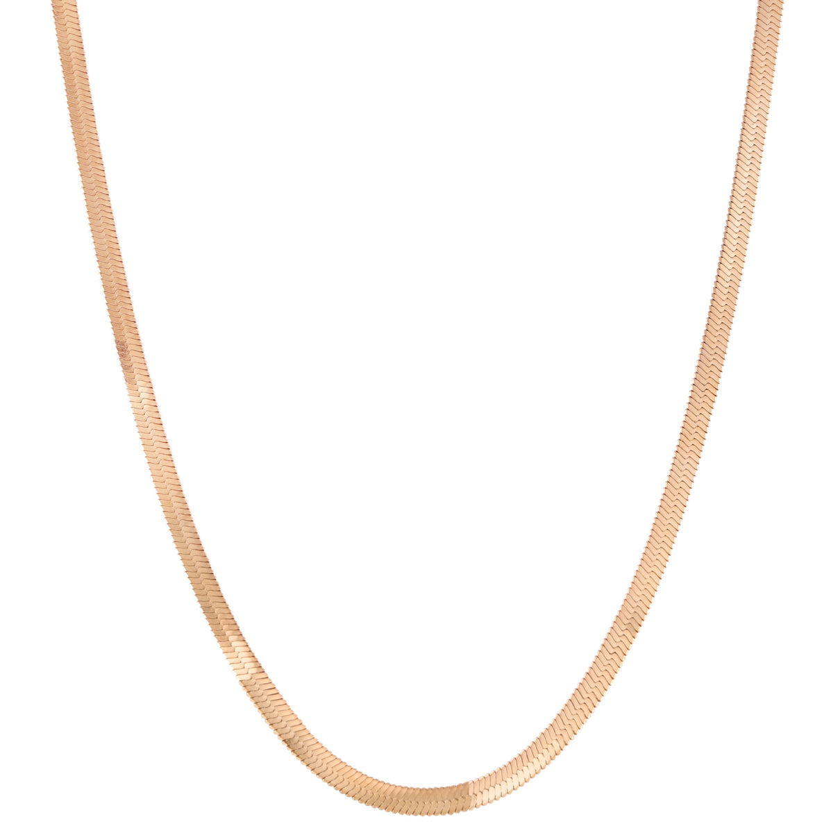 Collier Ras de Cou Maille Plate Femme Acier Inoxydable