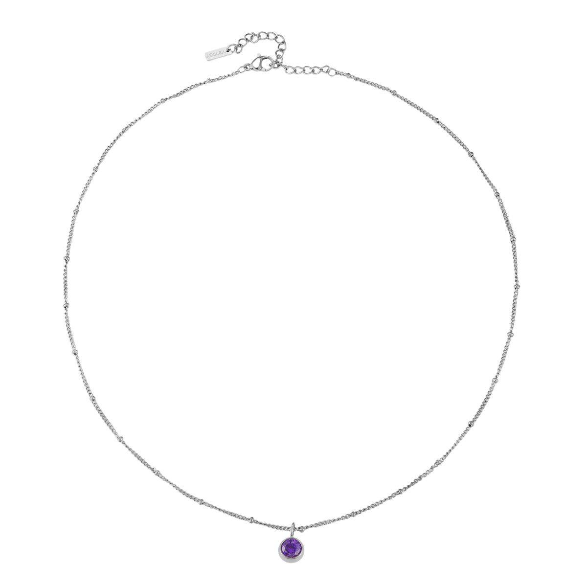 Collier Pierre de Naissance Femme Acier Inoxydable