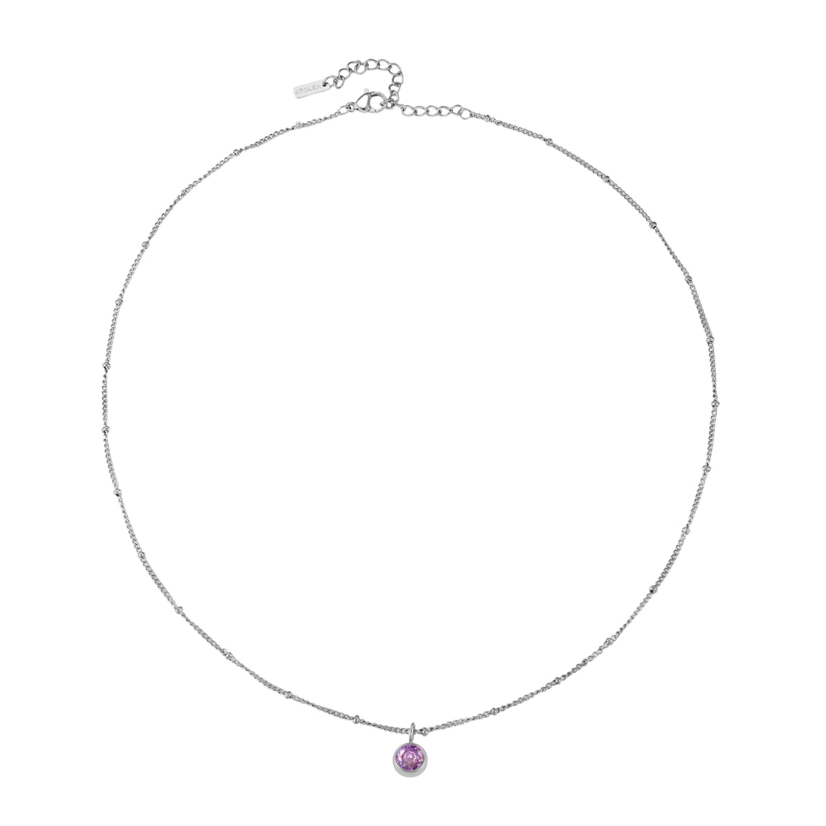 Collier Pierre de Naissance Femme Acier Inoxydable