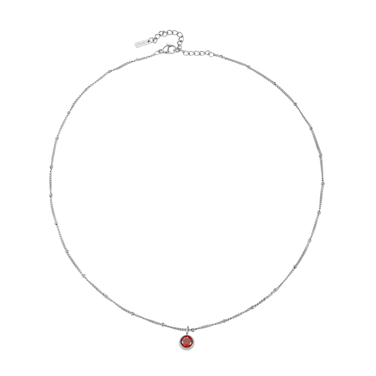 Collier Pierre de Naissance Femme Acier Inoxydable