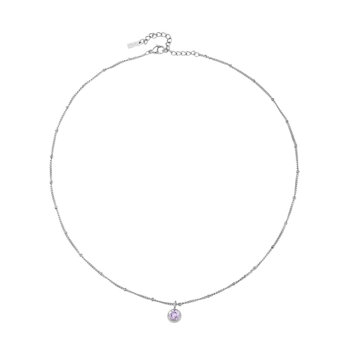 Collier Pierre de Naissance Femme Acier Inoxydable