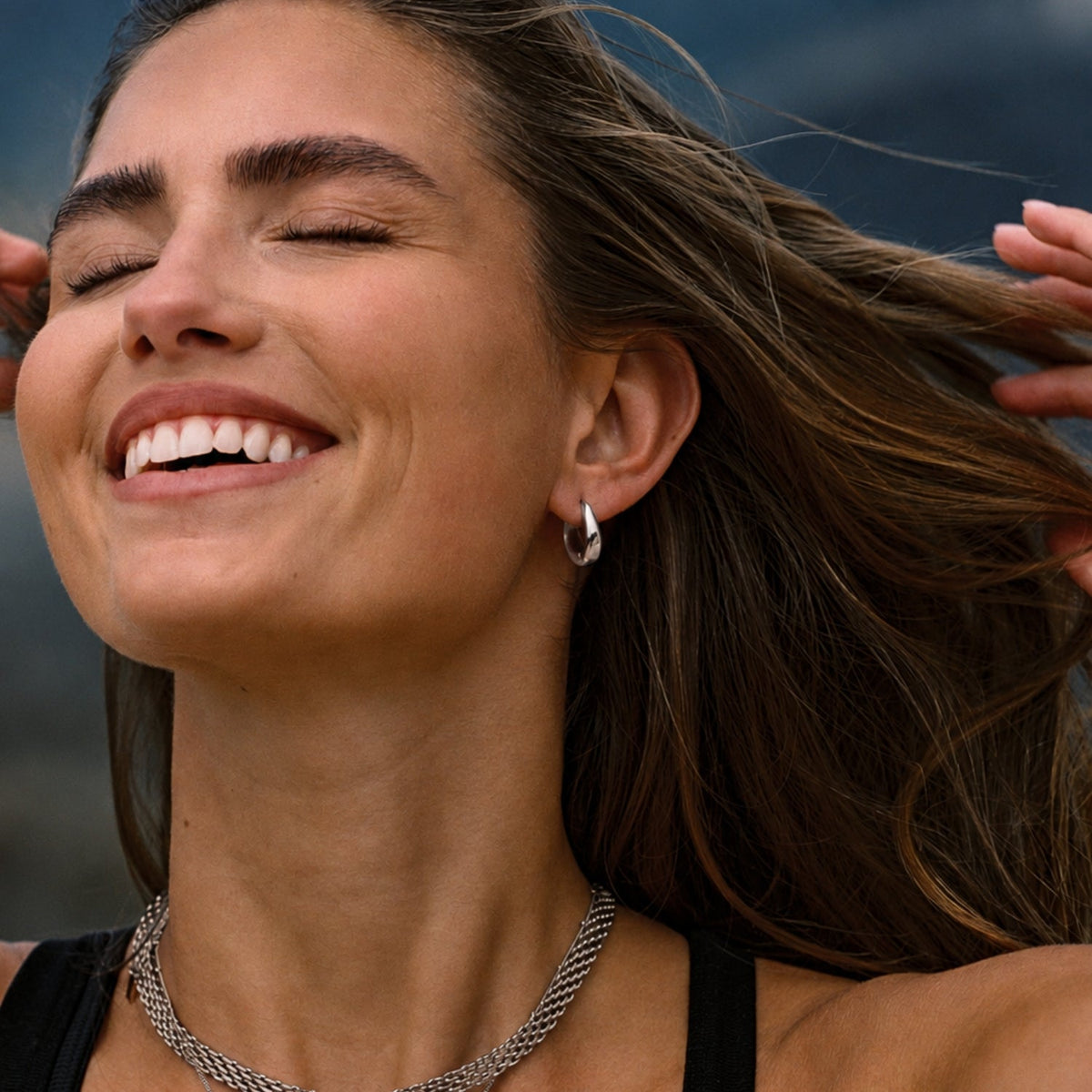 Boucles d'Oreilles Goutte Femme Acier Inoxydable