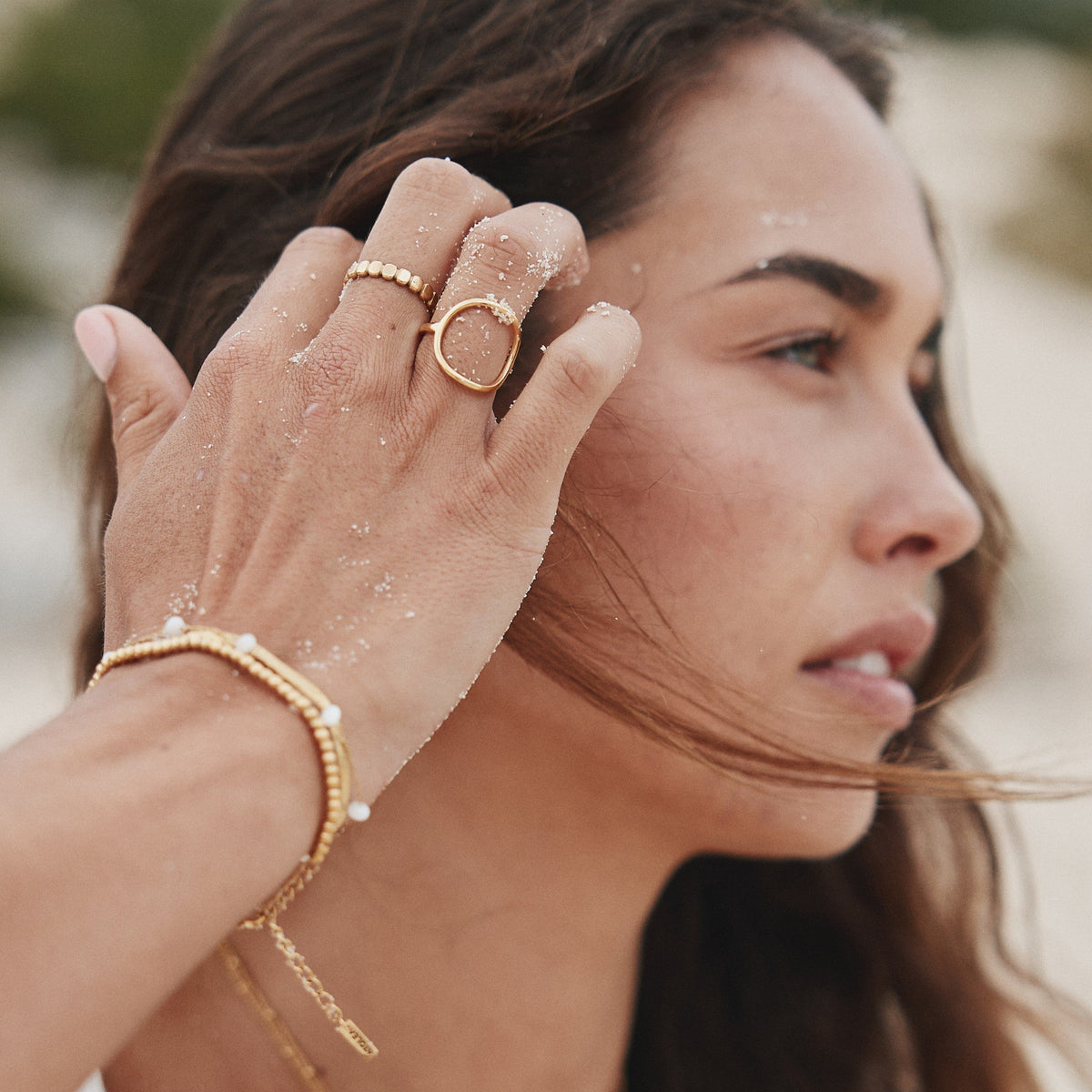 Bague Ovale Ouverte Femme Acier Inoxydable